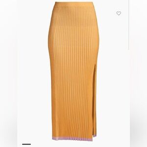 Hansen + Gretel  Orange And Pink Lyle Rib-Knit Skirt Read Description.